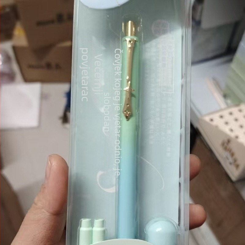 SSLJ-0755 set pera s kartridžnom tintom, nehrđajući čelik vrh, 16 komada u kutiji