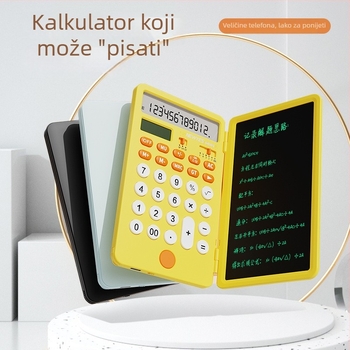 Newyes AB0608 12‑znamenkasti LCD kalkulator s pločom za pisanje, ABS kućište, dvostruko napajanje