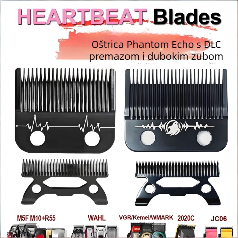 Phantom Echo DK Klipser Serija – Glava noža za podrezivanje, Univerzalna, Bezčetkasti motor, Oštrica od nehrđajućeg čelika, Odvojiva i periva, Vodootporna