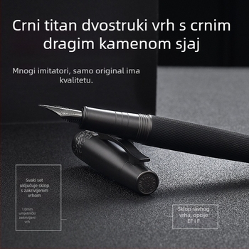 Hongdian kaligrafsko pero s crnim tijelom i zakrivljenim vrhom, u kutiji za poklone, spremnik tinte, personalizirano graviranje