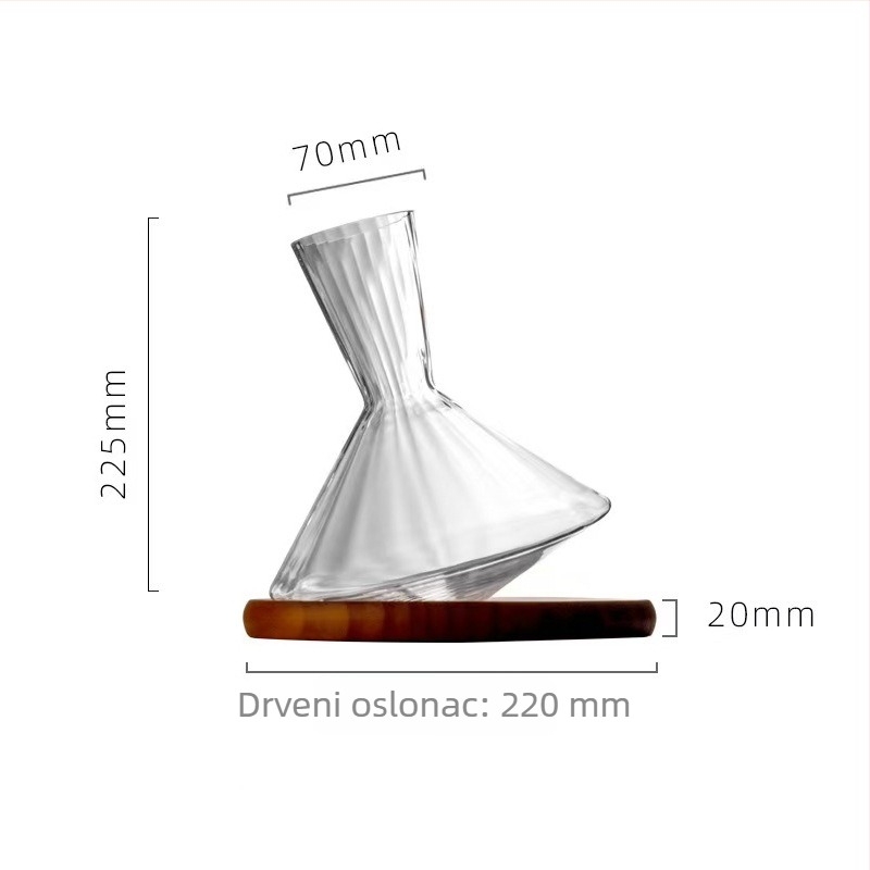 Stakleni dekantni set, kapacitet 1000 ml ili više, vrhunska kvaliteta, pakiranje u kartonsku kutiju