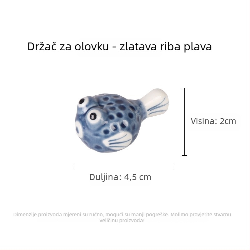 Keramički držač za četkice s motivima životinja za kaligrafiju, KTBG-07