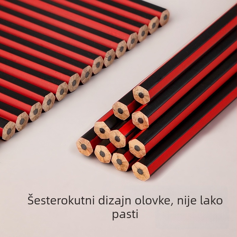 Drvena šestokutna olovka HB/2B grafit – Deli 33158/33159 za pisanje i crtanje, vježbanje za učenike