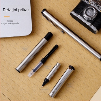 Metalno pero za fountain, model 382, laserski logotip, push-pull sustav dotoka tinte, metalni vrh
