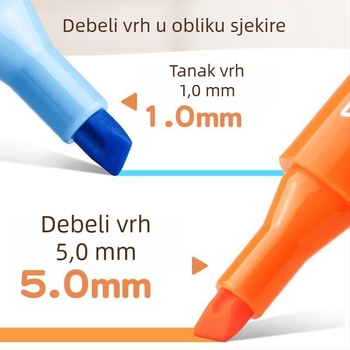 Morning&Light 6 boja marker za podcrtavanje s velikim kapacitetom – bomboni boje, za učenike