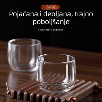 Čaša za vino od debelog stakla, prozirna, kapacitet do 100 ml, mogućnost tiskanja logotipa