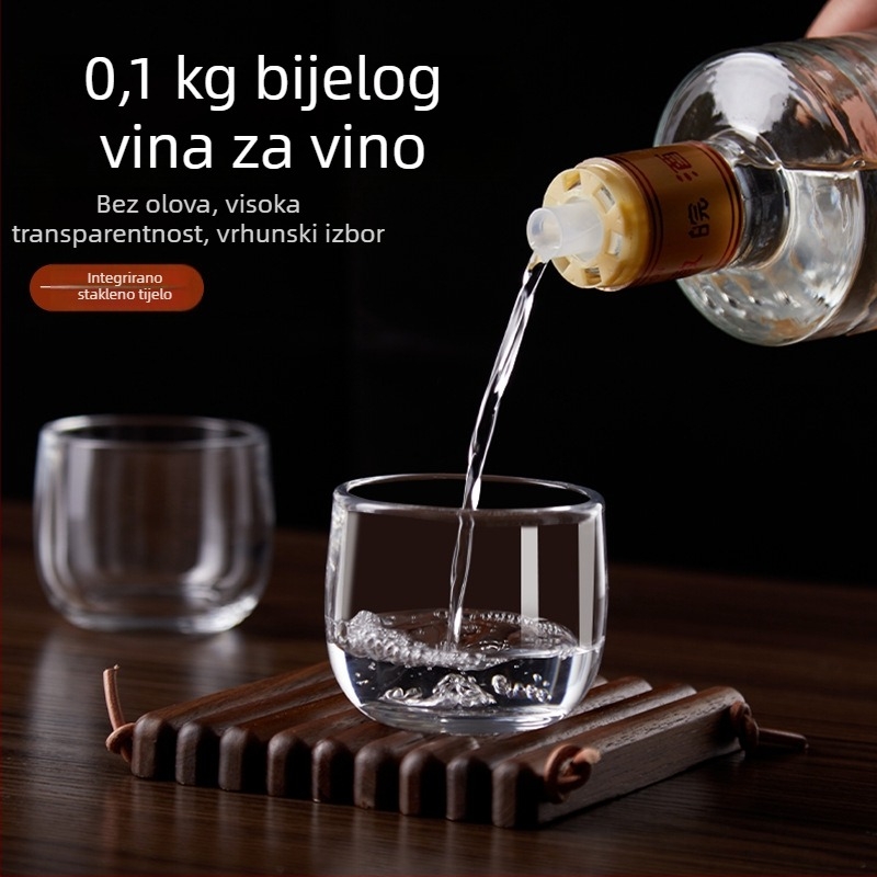 Čaša za vino od debelog stakla, prozirna, kapacitet do 100 ml, mogućnost tiskanja logotipa