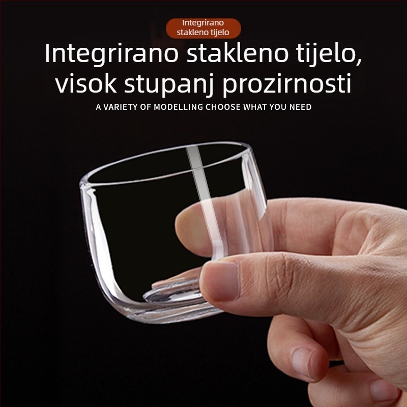 Čaša za vino od debelog stakla, prozirna, kapacitet do 100 ml, mogućnost tiskanja logotipa