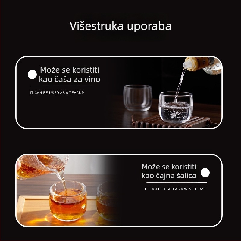 Čaša za vino od debelog stakla, prozirna, kapacitet do 100 ml, mogućnost tiskanja logotipa