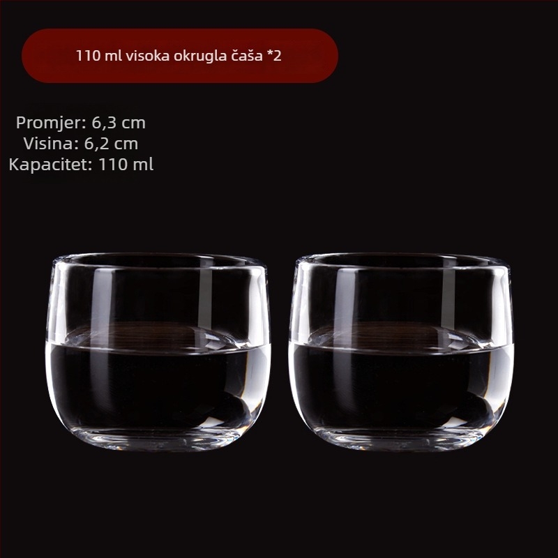 Čaša za vino od debelog stakla, prozirna, kapacitet do 100 ml, mogućnost tiskanja logotipa