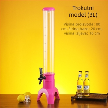 3L dozator za pivo s 1,5L spremnikom za napitke, čvrst plastični sustav doziranja