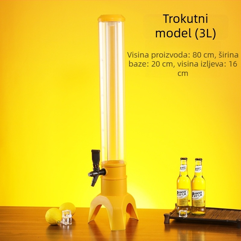 3L dozator za pivo s 1,5L spremnikom za napitke, čvrst plastični sustav doziranja