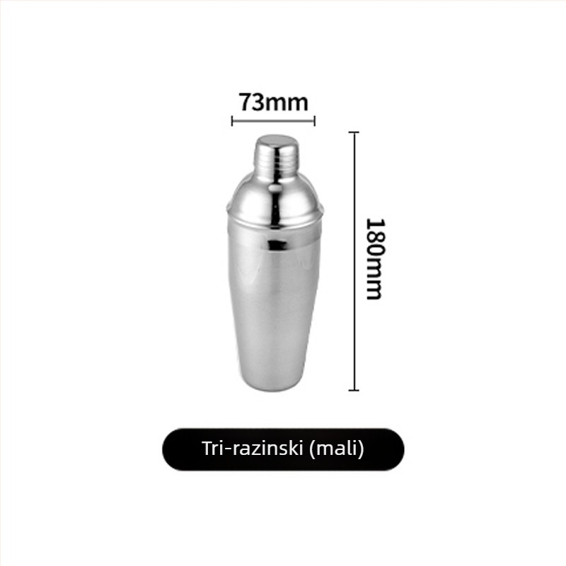 Set bar shaker-a od nehrđajućeg čelika s trostupanjskim bartender alatom – premium set pića