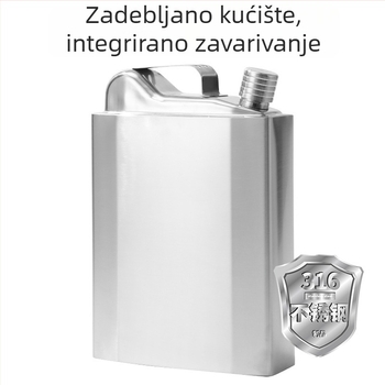 Prenosni flakon od nehrđajućeg čelika 316, retro luksuzni stil, kapacitet 3/5/7 jin, mogućnost tlačenja logotipa