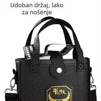 Prenosni flakon od nehrđajućeg čelika 316, retro luksuzni stil, kapacitet 3/5/7 jin, mogućnost tlačenja logotipa