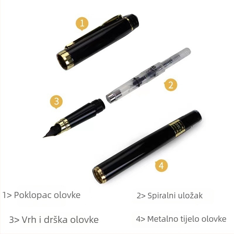 Hero 3802 nalivno pero – poslovni poklon, iridijsko pero, graviranje logotipa po želji