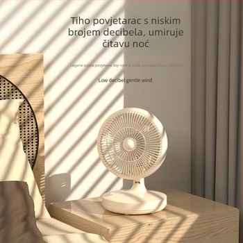 Stolni ventilator, mini, oscilirajuća glava, tih rad, model 1; bez loga; bez obrade; bez baterija; bez poklona