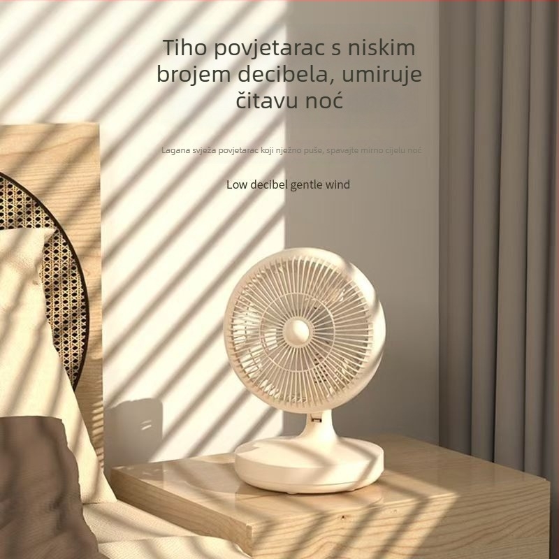 Stolni ventilator, mini, oscilirajuća glava, tih rad, model 1; bez loga; bez obrade; bez baterija; bez poklona