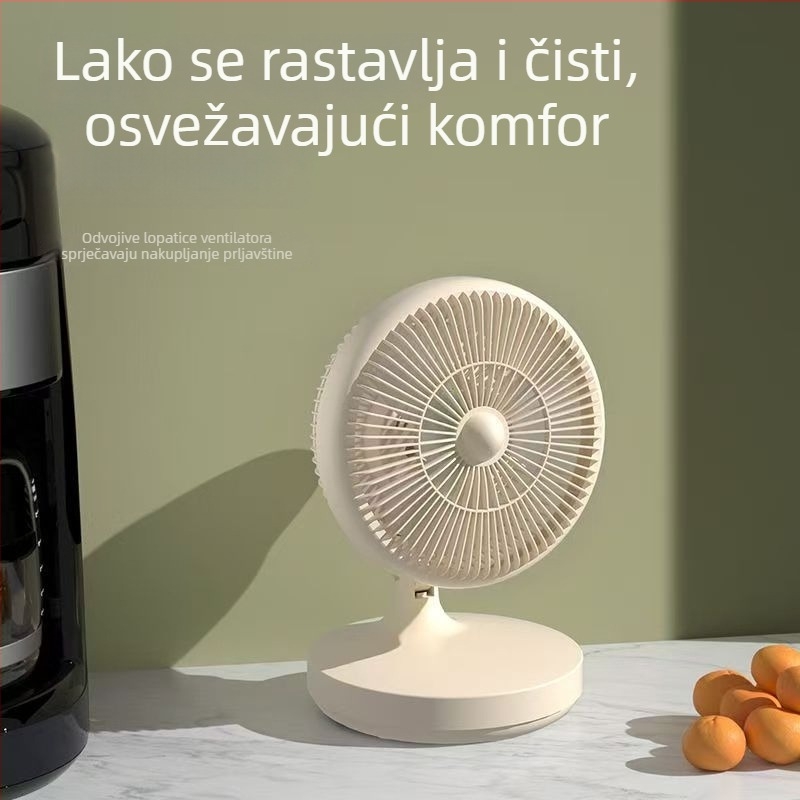 Stolni ventilator, mini, oscilirajuća glava, tih rad, model 1; bez loga; bez obrade; bez baterija; bez poklona