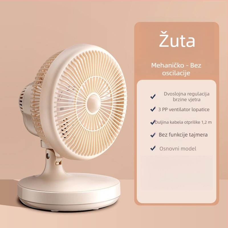 Stolni ventilator, mini, oscilirajuća glava, tih rad, model 1; bez loga; bez obrade; bez baterija; bez poklona