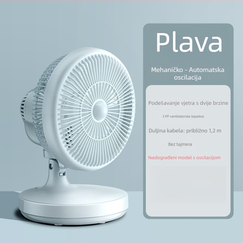 Stolni ventilator, mini, oscilirajuća glava, tih rad, model 1; bez loga; bez obrade; bez baterija; bez poklona