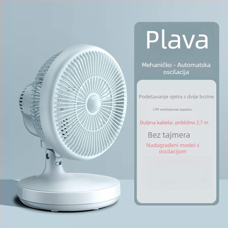 Stolni ventilator, mini, oscilirajuća glava, tih rad, model 1; bez loga; bez obrade; bez baterija; bez poklona