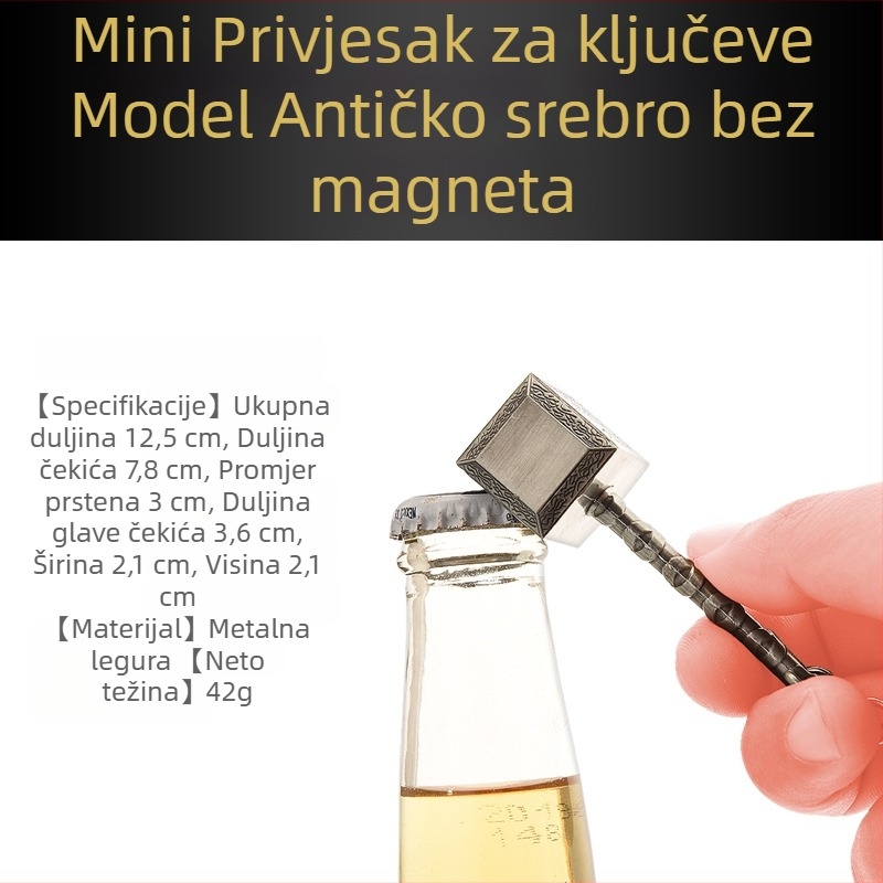 Kreativni magnetski otvarač boca s Thorovim čekićem – retro dizajn čekića, otvarač za gazirana pića i vino