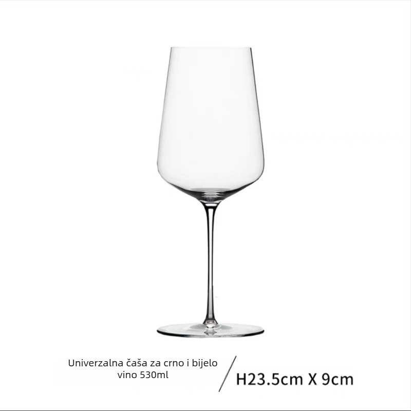 JMN kristalna čaša za crveno vino, ručno izrađena, ultra-tanka, elegantan stil laganog luksuza