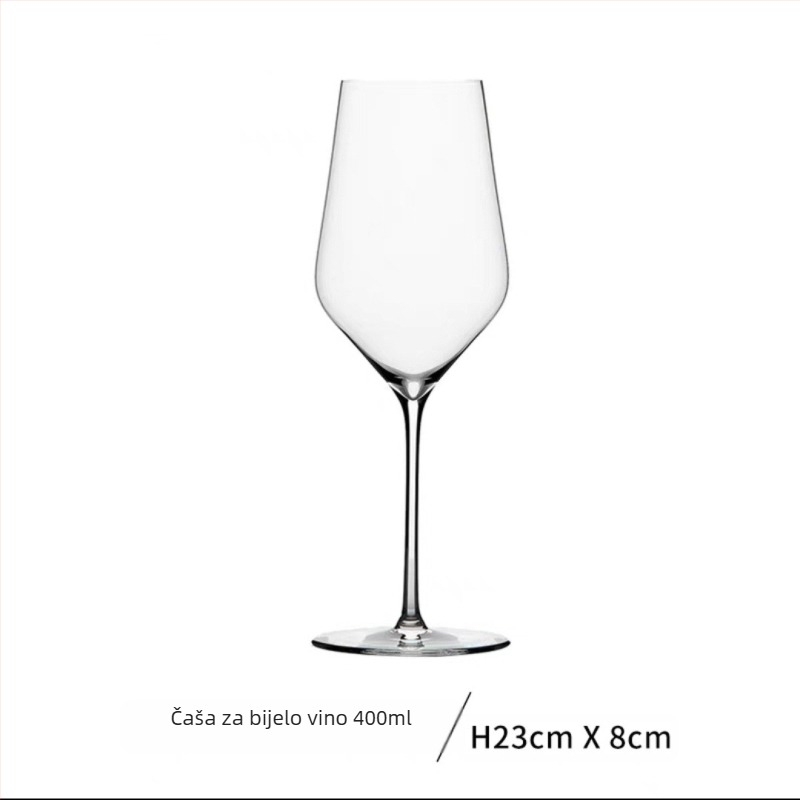 JMN kristalna čaša za crveno vino, ručno izrađena, ultra-tanka, elegantan stil laganog luksuza