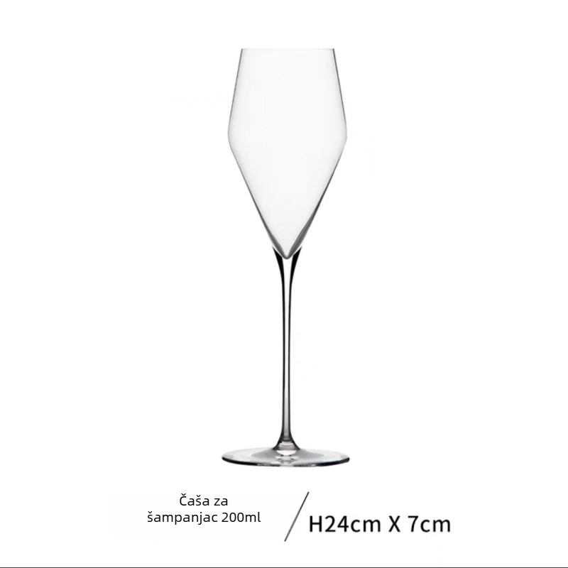 JMN kristalna čaša za crveno vino, ručno izrađena, ultra-tanka, elegantan stil laganog luksuza