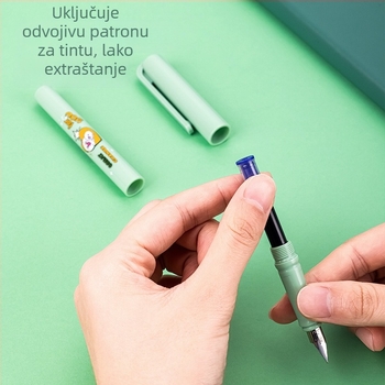 Pero s atramentom za učenike za vježbanje pisanja, model A948, plastično kućište, EF vrh, rotacijski sustav apsorpcije tinte, poklon kutija