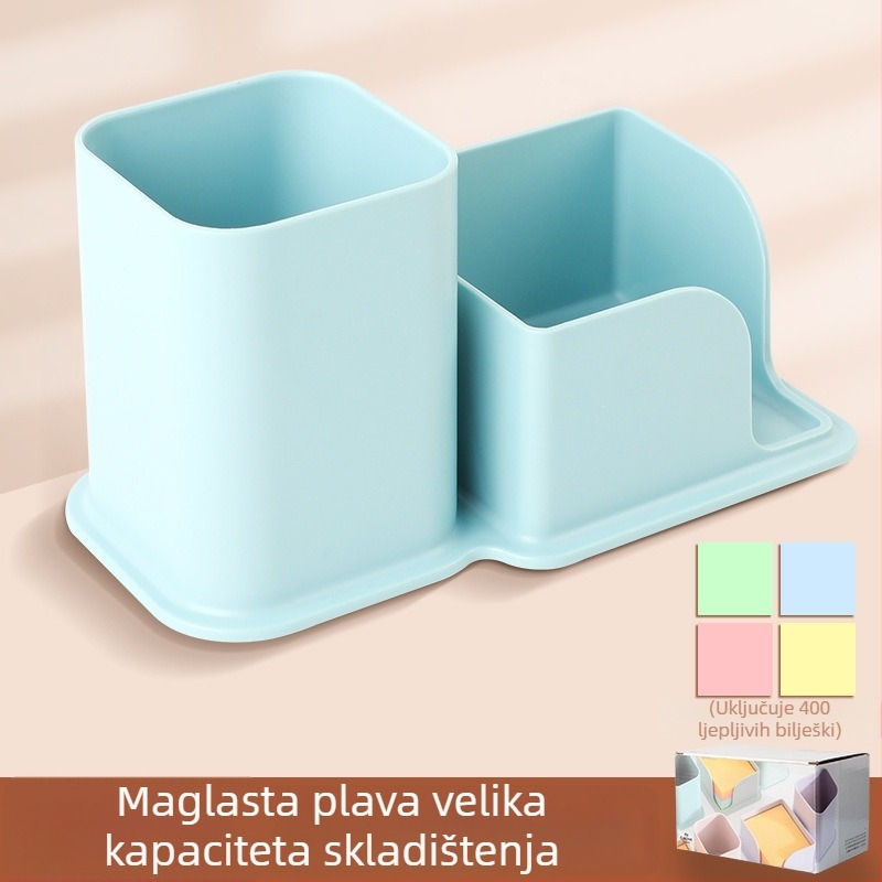 Držač za olovke s nagibnim umetkom, nordijski minimalistički prozirni dizajn, PP materijal, kvadratni oblik, model CY7040, 639433889945