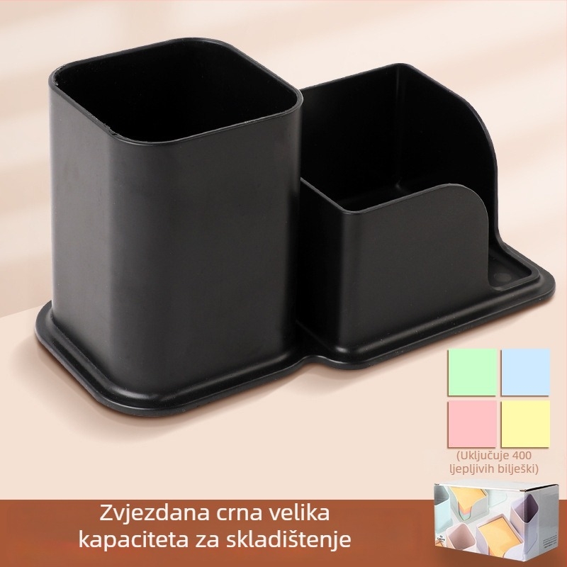 Držač za olovke s nagibnim umetkom, nordijski minimalistički prozirni dizajn, PP materijal, kvadratni oblik, model CY7040, 639433889945