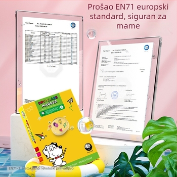 Dječji marker za bijelu ploču DW228, plastično kućište, debljina linije 1–2 mm, izbrisivo