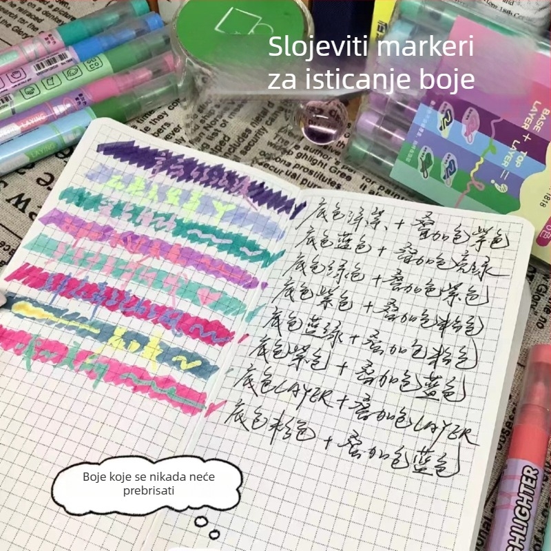 Calde Marker za isticanje – dvostrani, dvobojni, debeli vrh