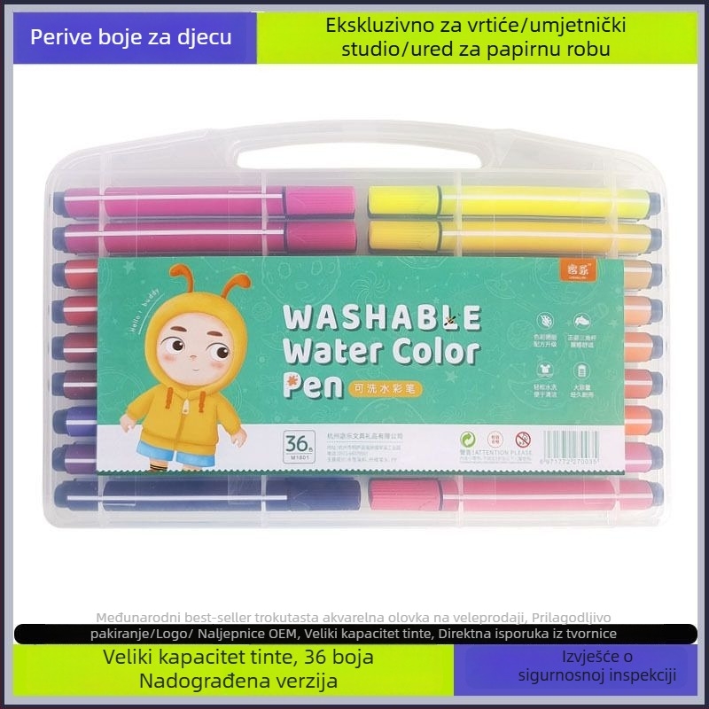 Akvarelno pero za djecu, perivo, netoksično, na bazi vode, pogodno za vrtić i osnovnu školu
