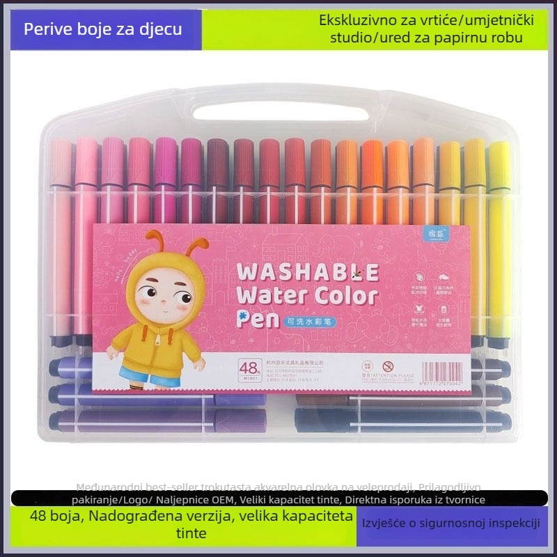 Akvarelno pero za djecu, perivo, netoksično, na bazi vode, pogodno za vrtić i osnovnu školu