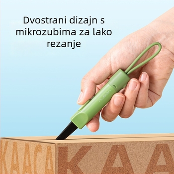 Nazubljeni otvarač kutija NS066, materijal metal+ABS, ukupna duljina 135 mm, oštrica 135×20 mm