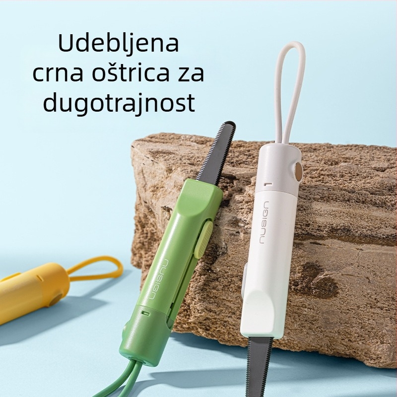 Nazubljeni otvarač kutija NS066, materijal metal+ABS, ukupna duljina 135 mm, oštrica 135×20 mm
