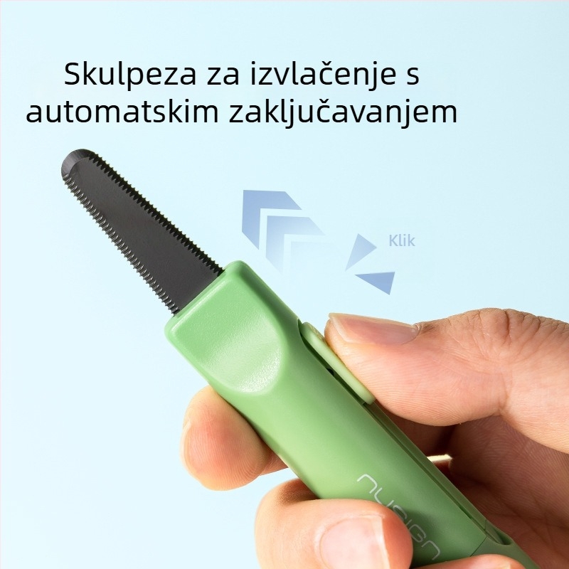 Nazubljeni otvarač kutija NS066, materijal metal+ABS, ukupna duljina 135 mm, oštrica 135×20 mm