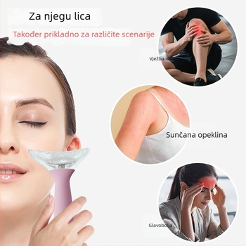 Silikonski roller za lice s posudom leda – Kozmetički alat od silikona za prehranu (Neto sadržaj: 217; Podrijetlo: Shenzhen; Pogodno za sve)