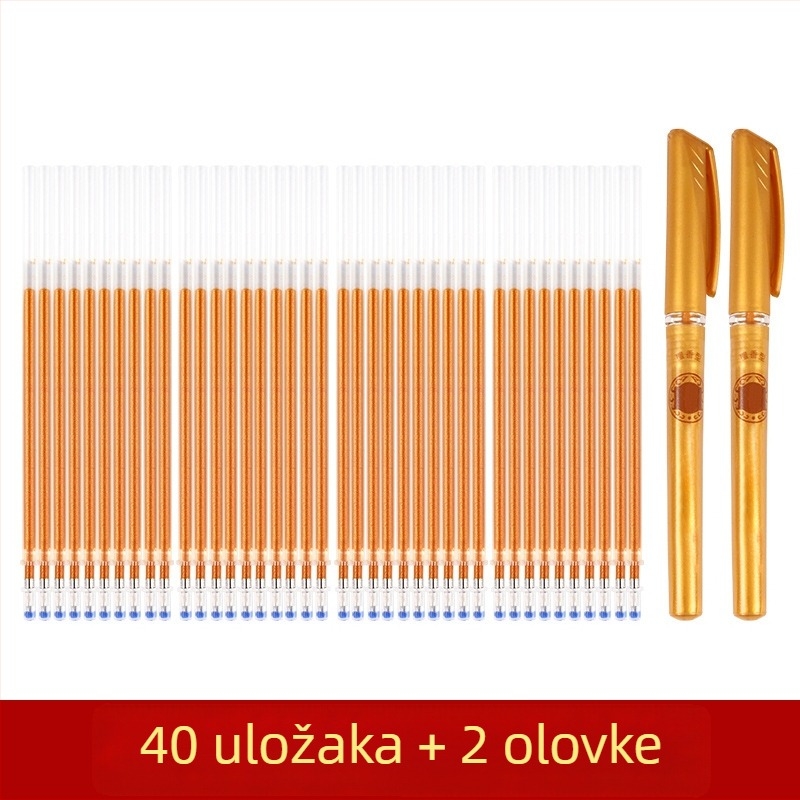 Zlatna pisaća olovka za vježbu pisanja sa zamjenjivim vrhom za kaligrafiju kopiranje
