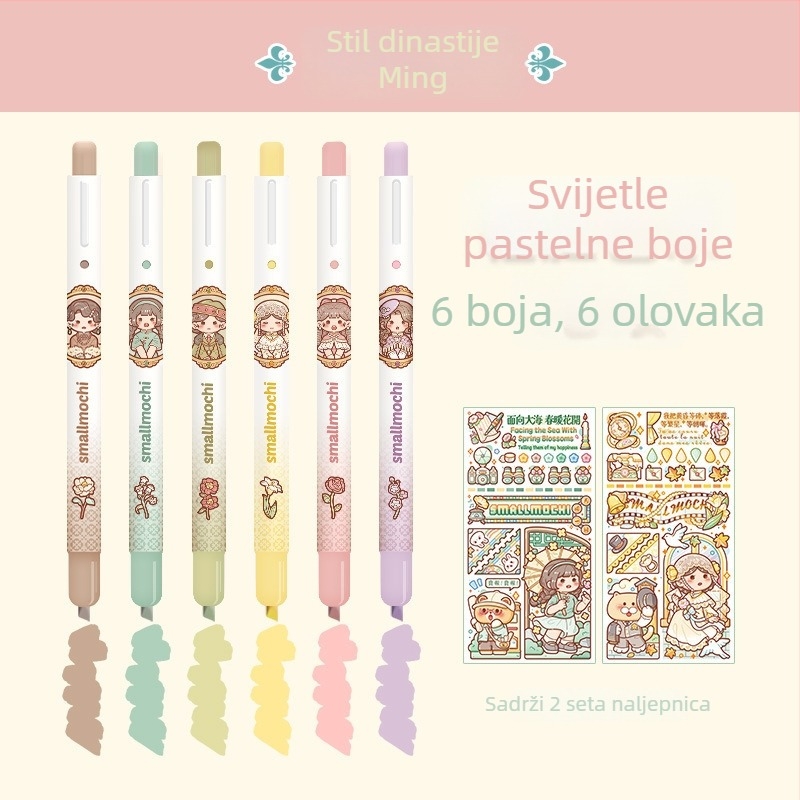 Marker za isticanje Little Mochi, kineskog stila, debela linija, plastično kućište