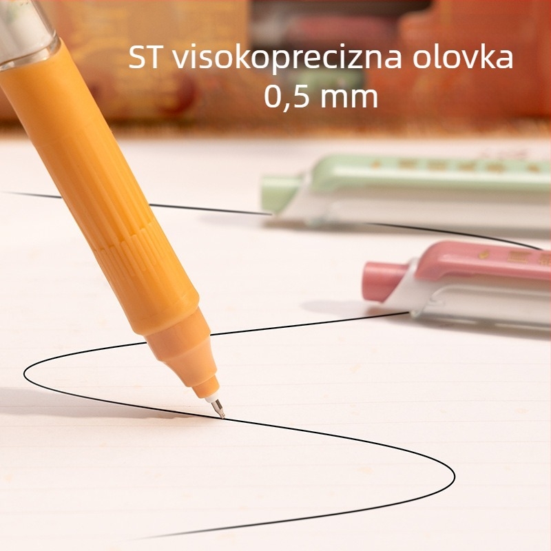 Cartoon Bear gel olovka s izvlačnim mehanizmom – stil potpisa/četkasti stil, plastično tijelo, vrh od drugih materijala, neizbrisiva