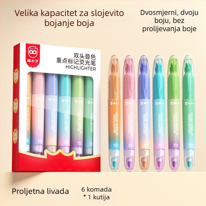 Prince Cat marker s dvostrukom glavom brzog sušenja za učenike osnovne škole, model M3216