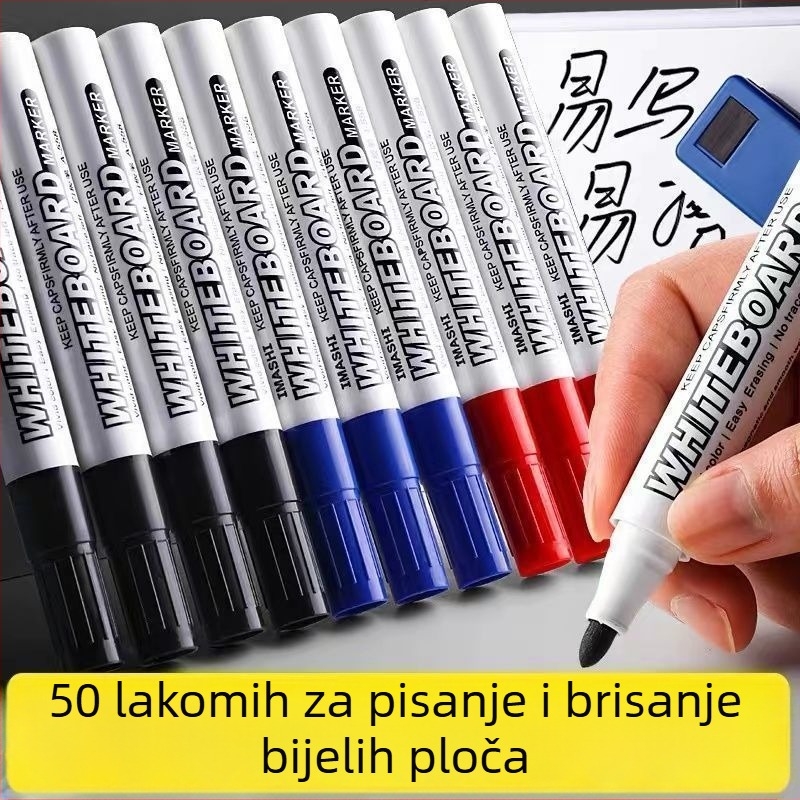 Marker za ploču, lako se briše, na bazi vode, s velikim kapacitetom, za dječje nastavne ploče