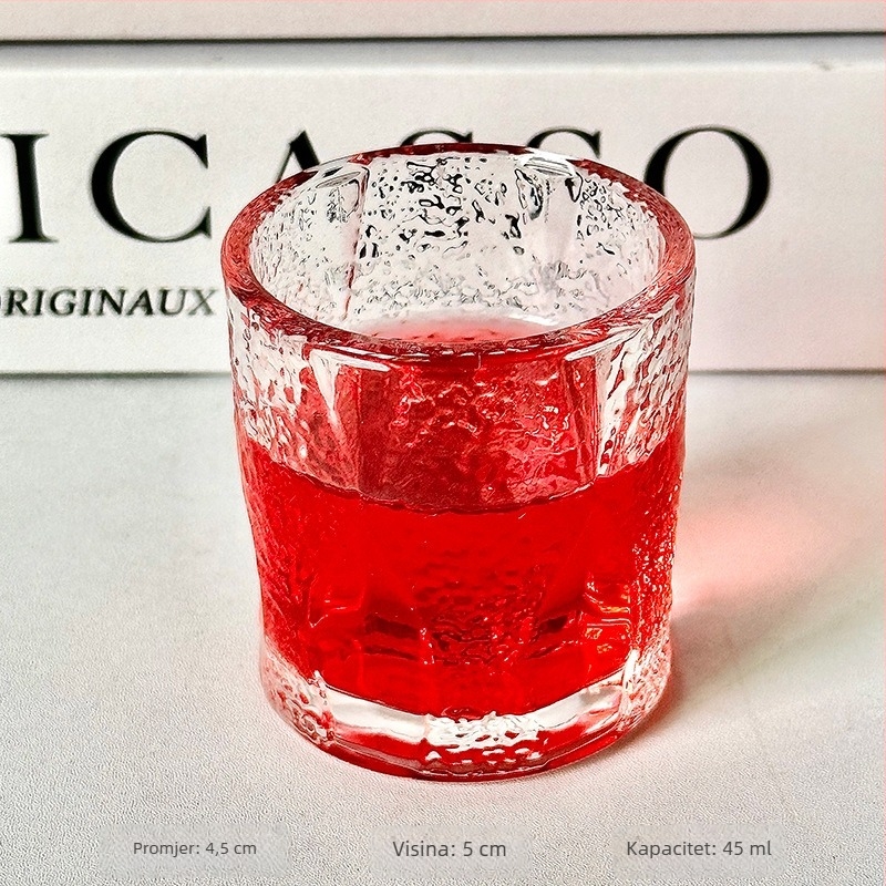 Two bars čaša za žestoko piće, staklo, kapacitet 1–100 ml, moderni jednostavni stil, pojedinačno pakiranje