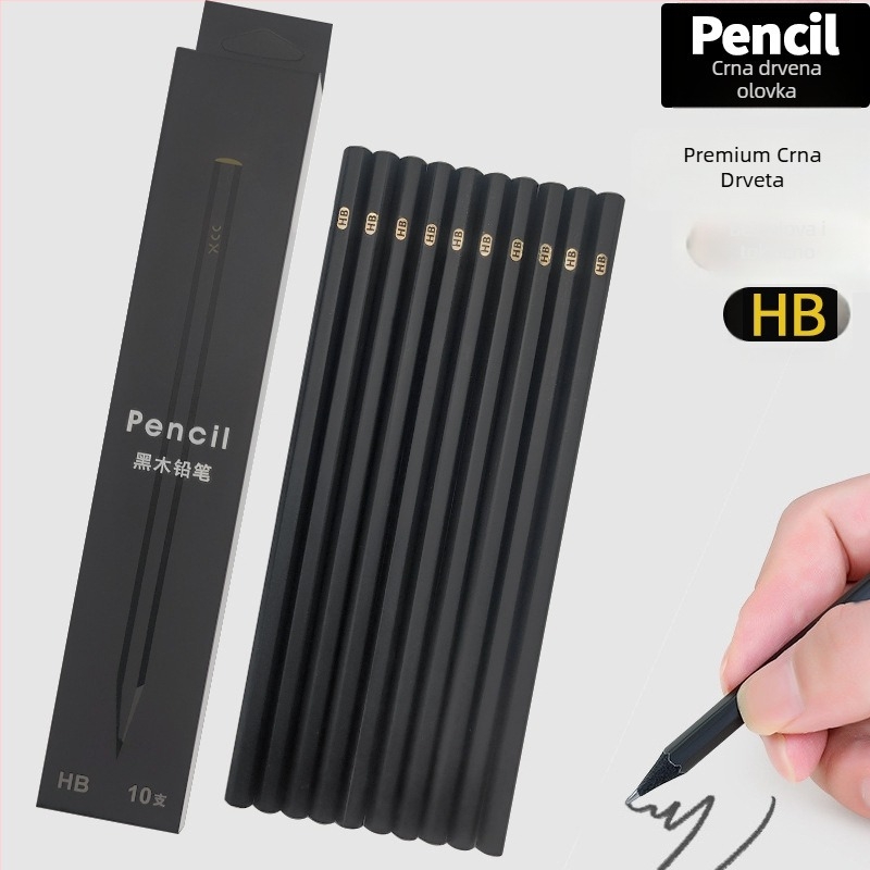 TC drvena HB olovka, šesterokutno telo, siguran netoksičan grafit za pisanje i crtanje