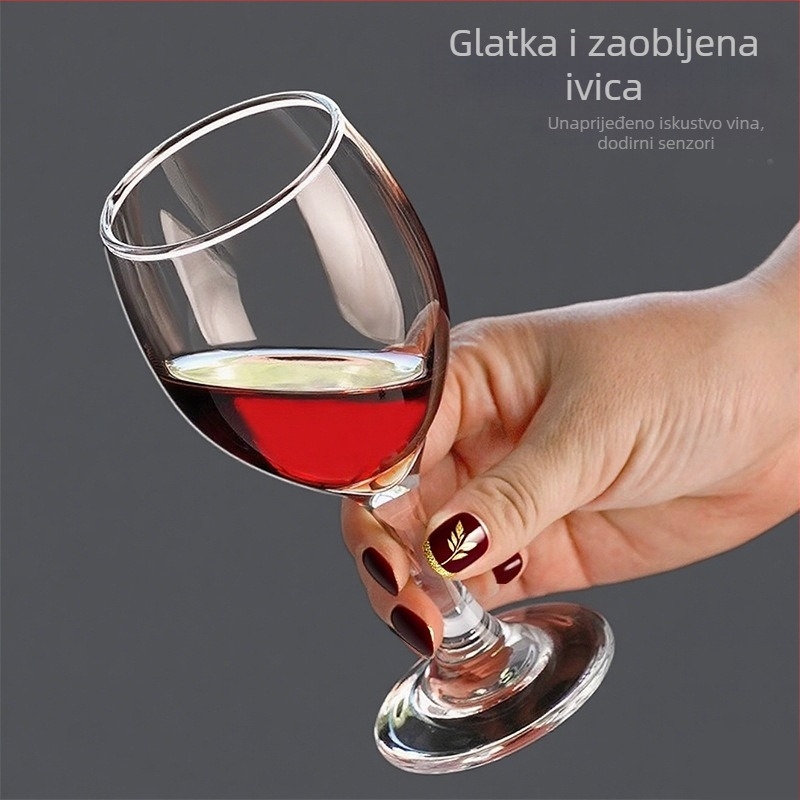 Čaša za vino, europski stil, staklo, debelo staklo, kapacitet 101–200 ml, Hongda