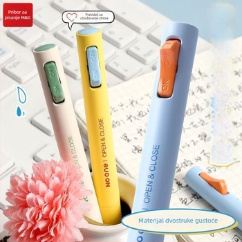 M&G Morning Light plastično pero s wolframovim vrhom i klik-mehanizmom, za učenike